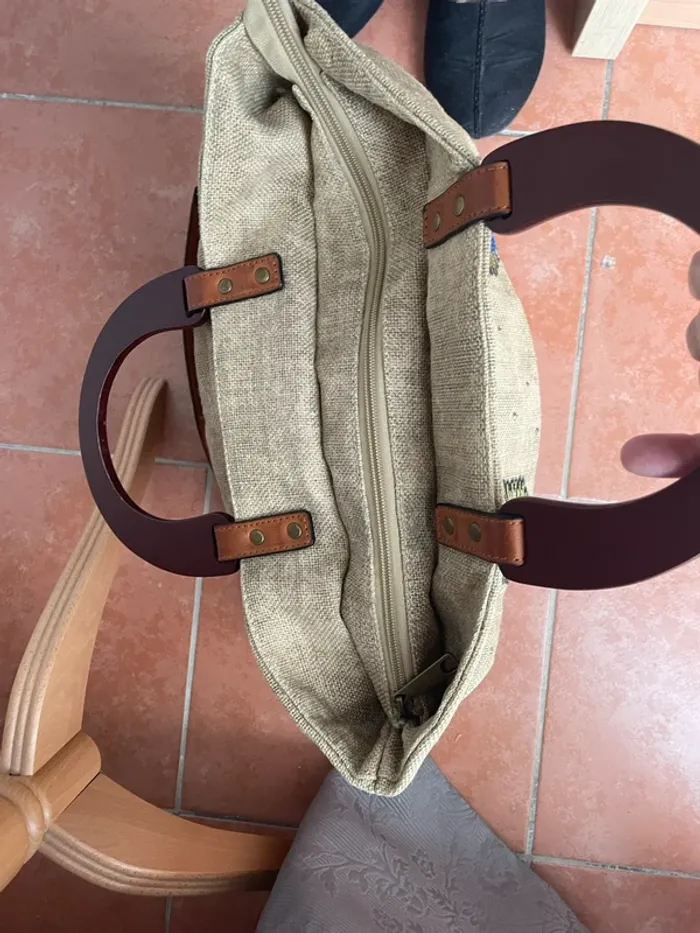 Sac en toile brodé et doublé - photo numéro 4