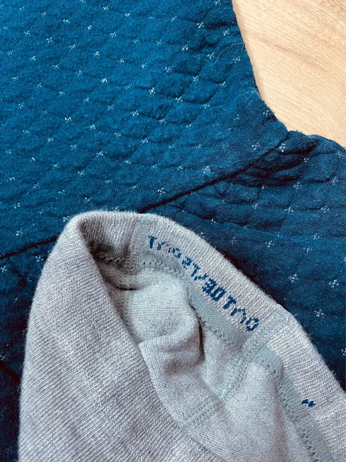 Taille 5 ans robe et collants fille Monoprix TAO bleu marine et gris * argenté * 🩷 - photo numéro 6