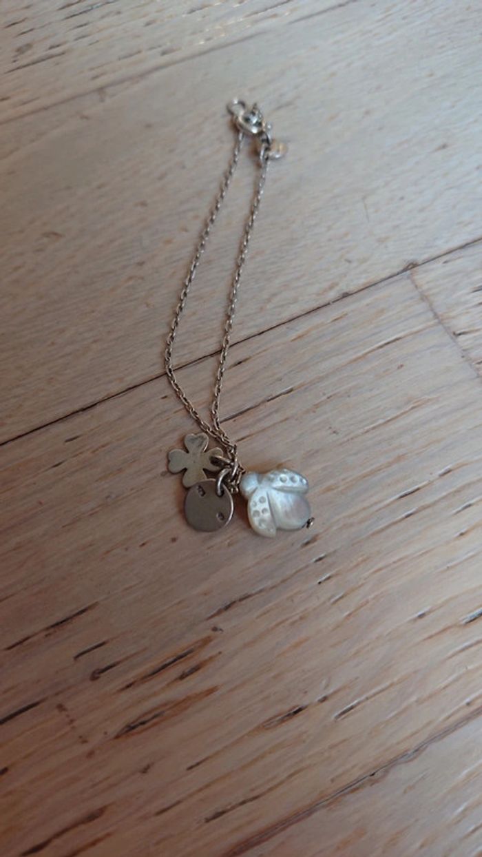 Bracelet coccinelle argent véritable - photo numéro 3