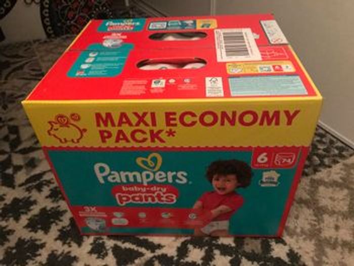 Neuf maxi paquet de couches pampers baby dry pants taille 6 soit 74 couches