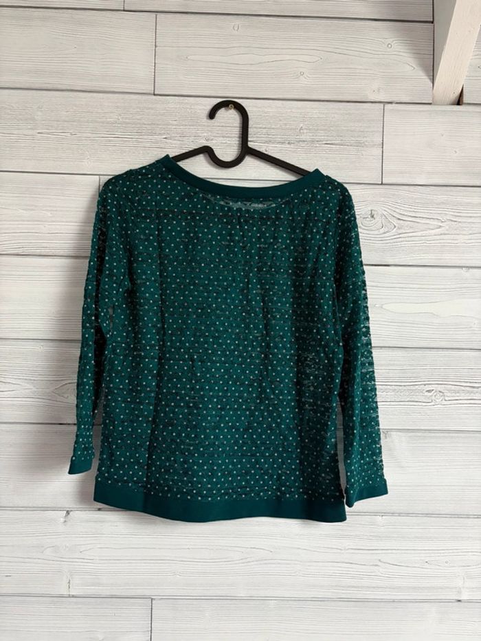 Tee shirt vert à pois - Promod - photo numéro 2