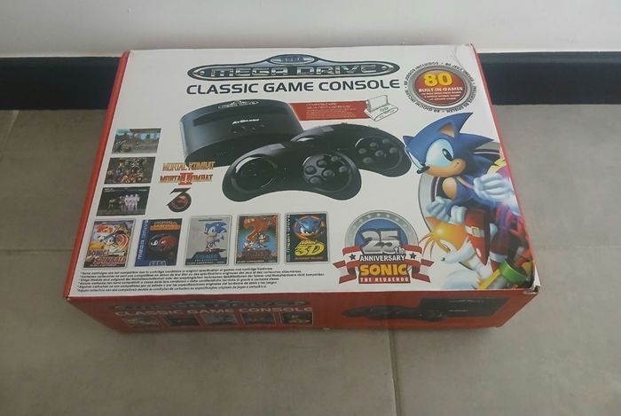 Megadrive sega console de jeu manette sans fil anniversaire sonic 80 jeux