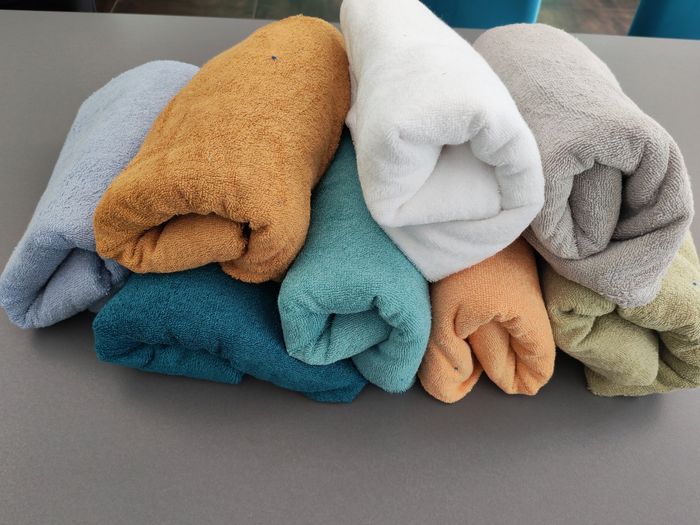 Lot  8 coupons tissu bambou