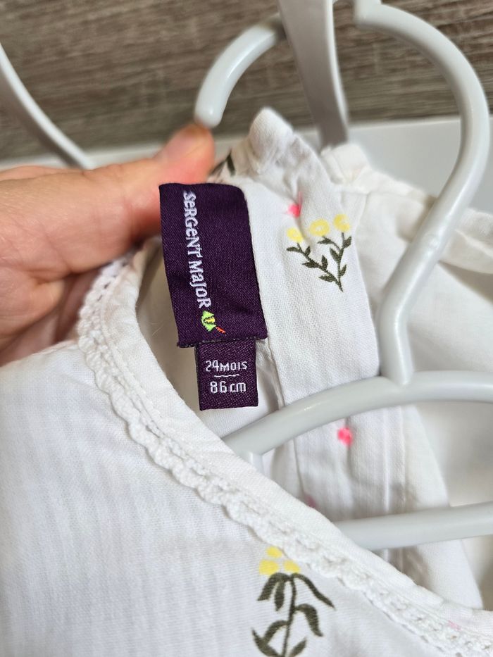 Vêtement Bébé Fille - Ensemble : Robe + Gilet + Collant - Sergent Major - 24 mois 86 cm - photo numéro 4