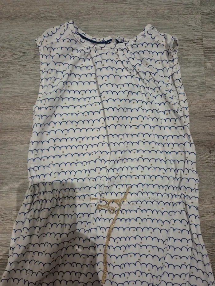 Robe blanche bleue et dorée - photo numéro 2
