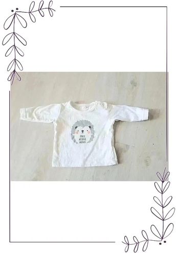 👼 Tee-shirt naissance manches longues mixte bébé fille garçon 50 cm