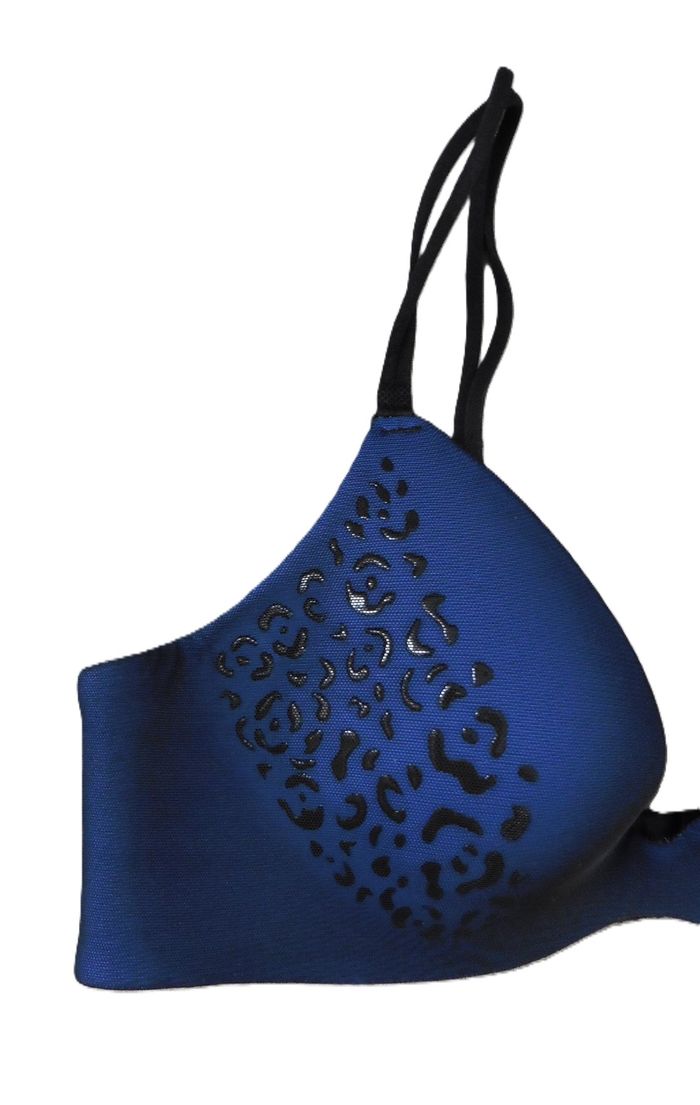 Soutien gorge bleu et noir. Push up. Armature. La Senza. 80A - photo numéro 2