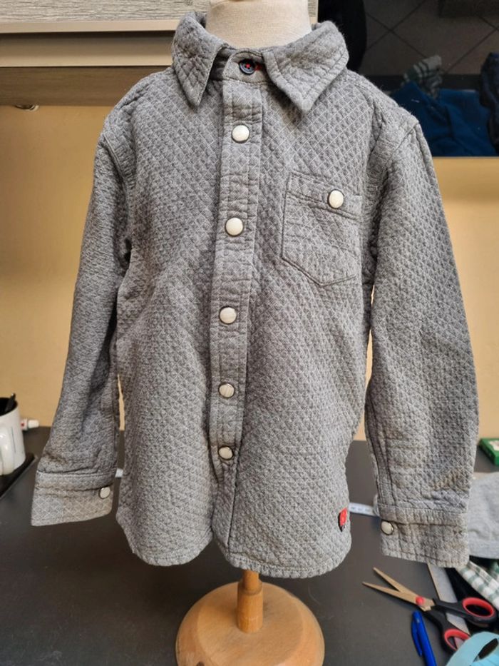 Chemise grise unie épaisse