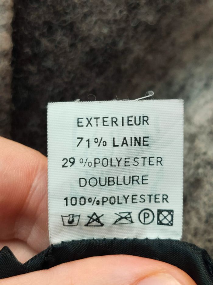 Jupe Voodoo grise à carreaux, 71% laine, détail poche, style urban chic - photo numéro 8