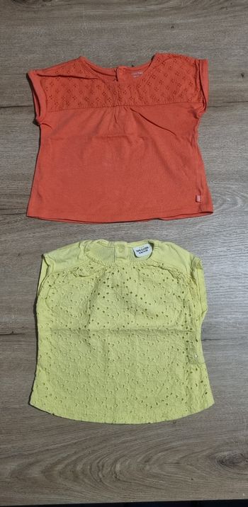 Lot t-shirts MC 12 mois