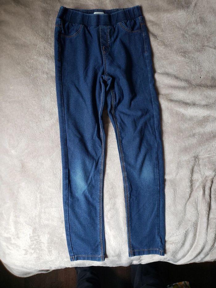 Jegging bleu foncé taille 10 ans - photo numéro 2