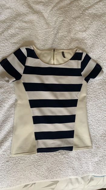 Blouse manche courte marinière Naf Naf