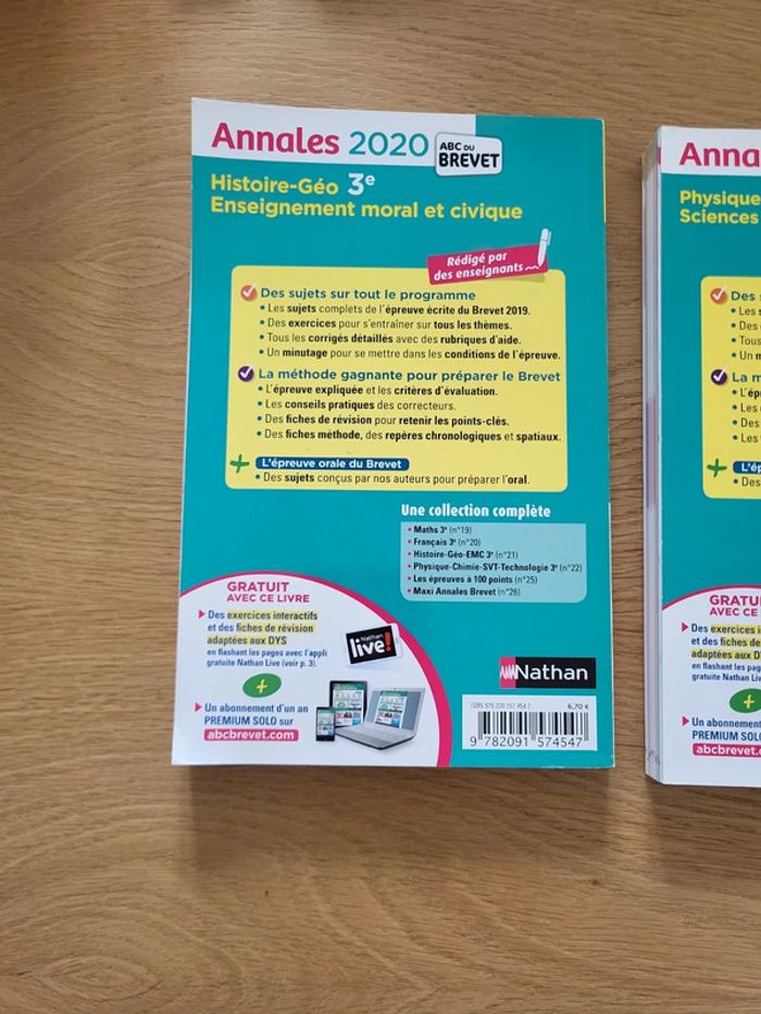 Lot de 2 annales pour le brevet - photo numéro 5
