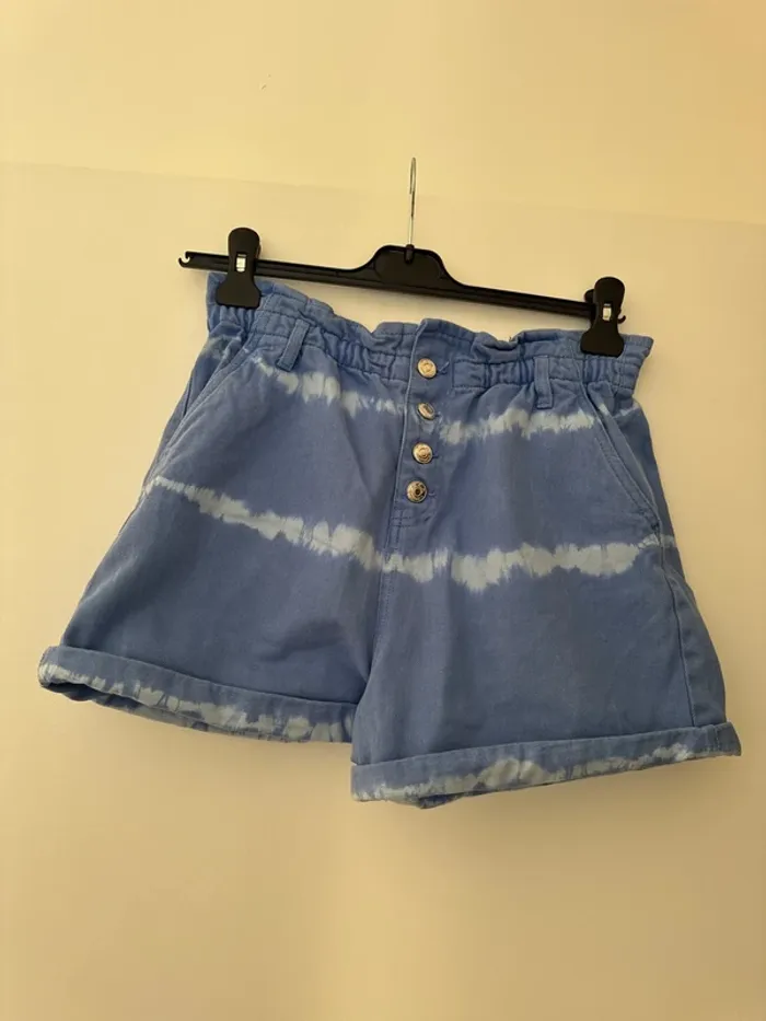 Short en Jean bleu et blanc Jennyfer