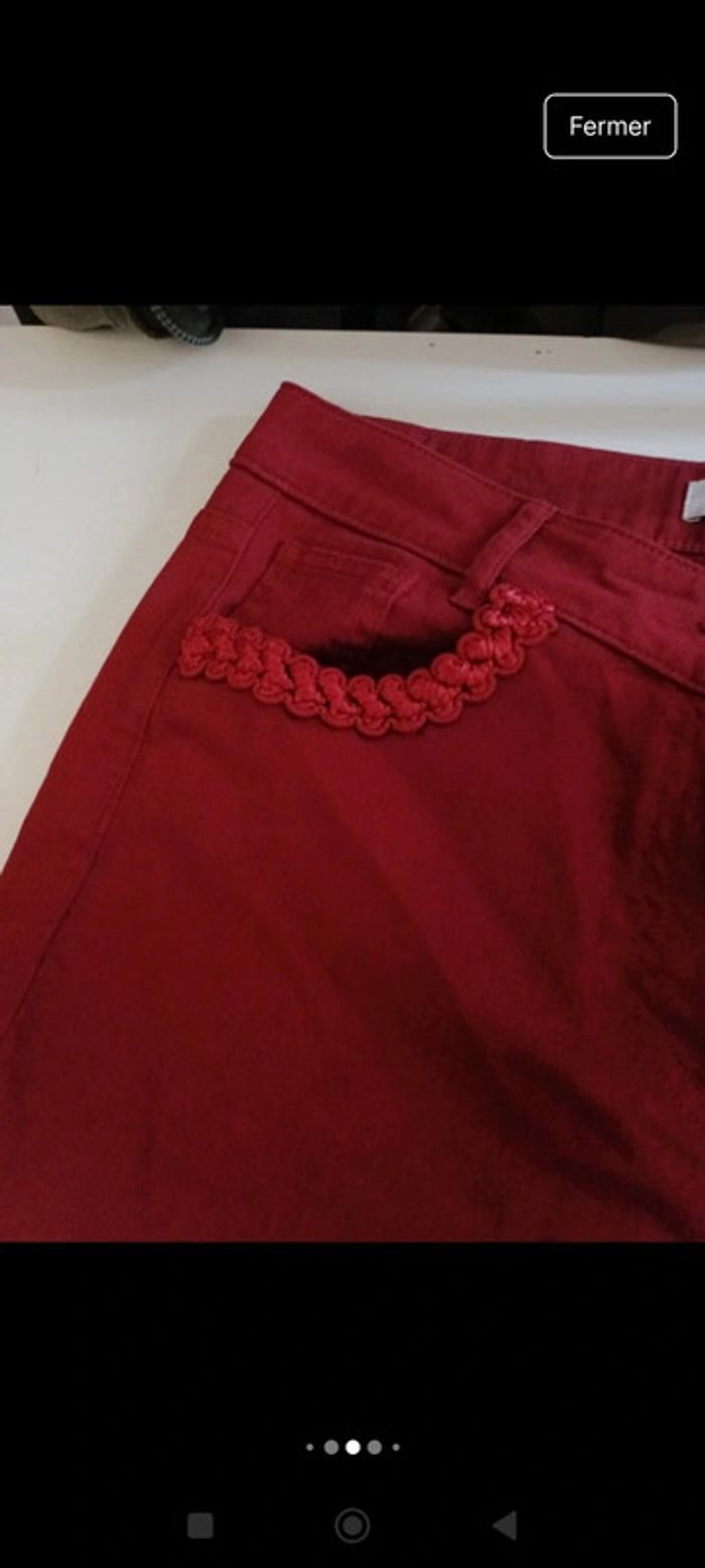 Pantalon jeans femme Weill taille 42 coupe droite rétro vintage - photo numéro 6