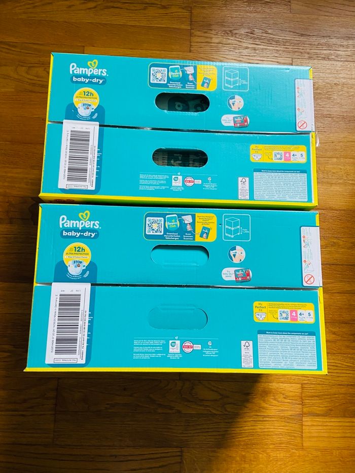 2 maxi packs couches Pampers Baby Dry taille 4 - photo numéro 4