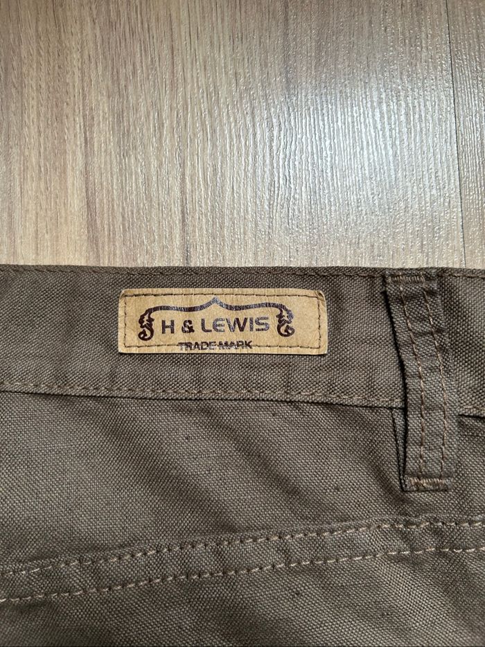 Pantalon marron uni en lin Homme H&Lewis Tailles 44-46 - photo numéro 10