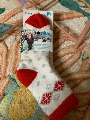Grosses Chaussettes Noël fourrées en pilou anti dérapantes