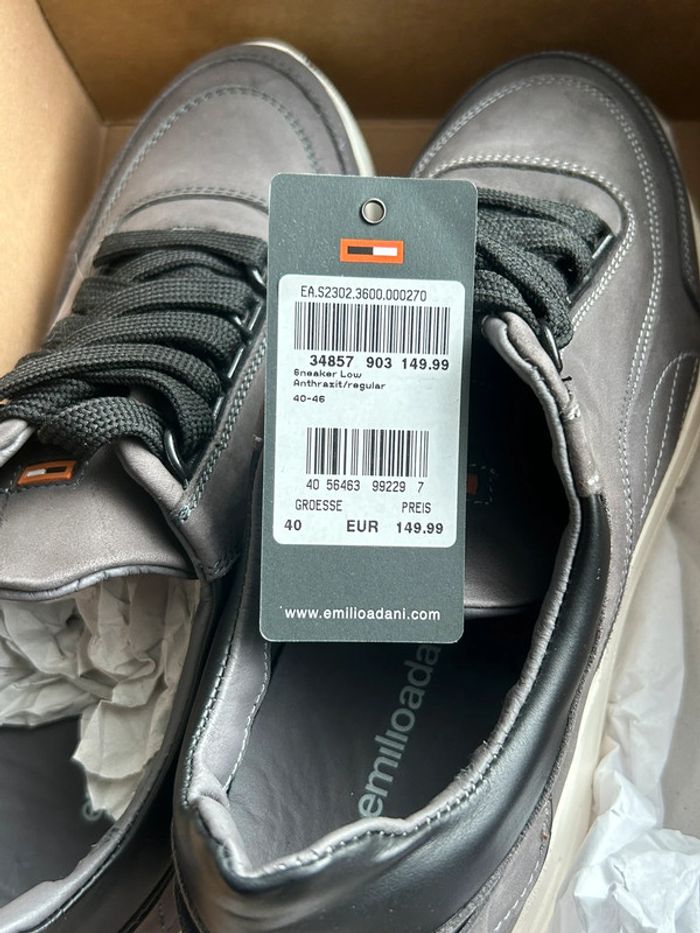 Baskets En Cuir Nubuck Anthracite emilioadani taille 40fr - photo numéro 5