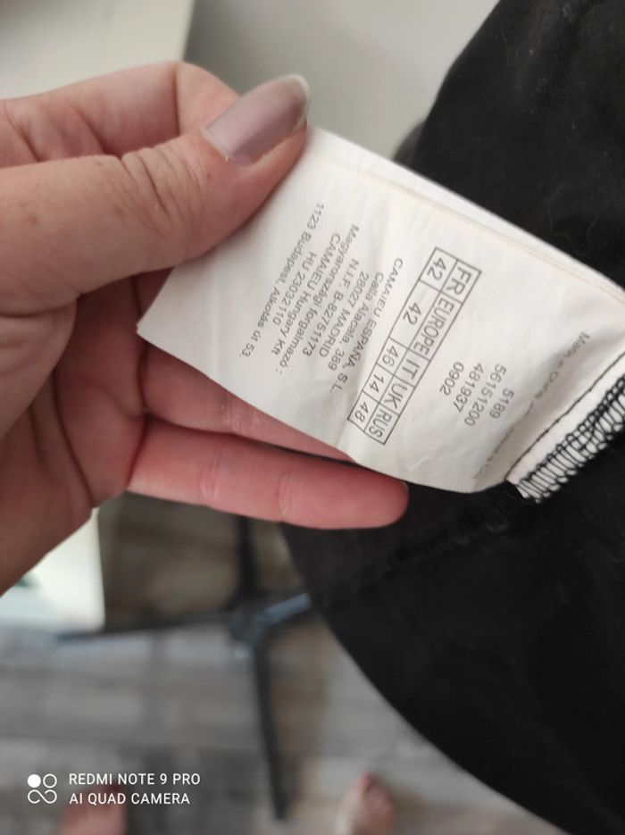 petite robe noir camaieu neuve t42 - photo numéro 5