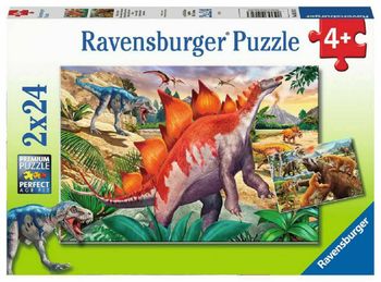 Puzzle MAMOUTH ET DINOSAURES 2x24 pièces  Ravensburger 051793