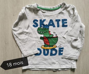 t-shirt manches longues garçon 18 mois