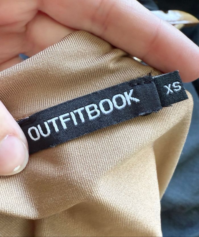 Top court manches longues col roulé doré avec dos ouvert lacet outfitbook taille 34 XS - photo numéro 3