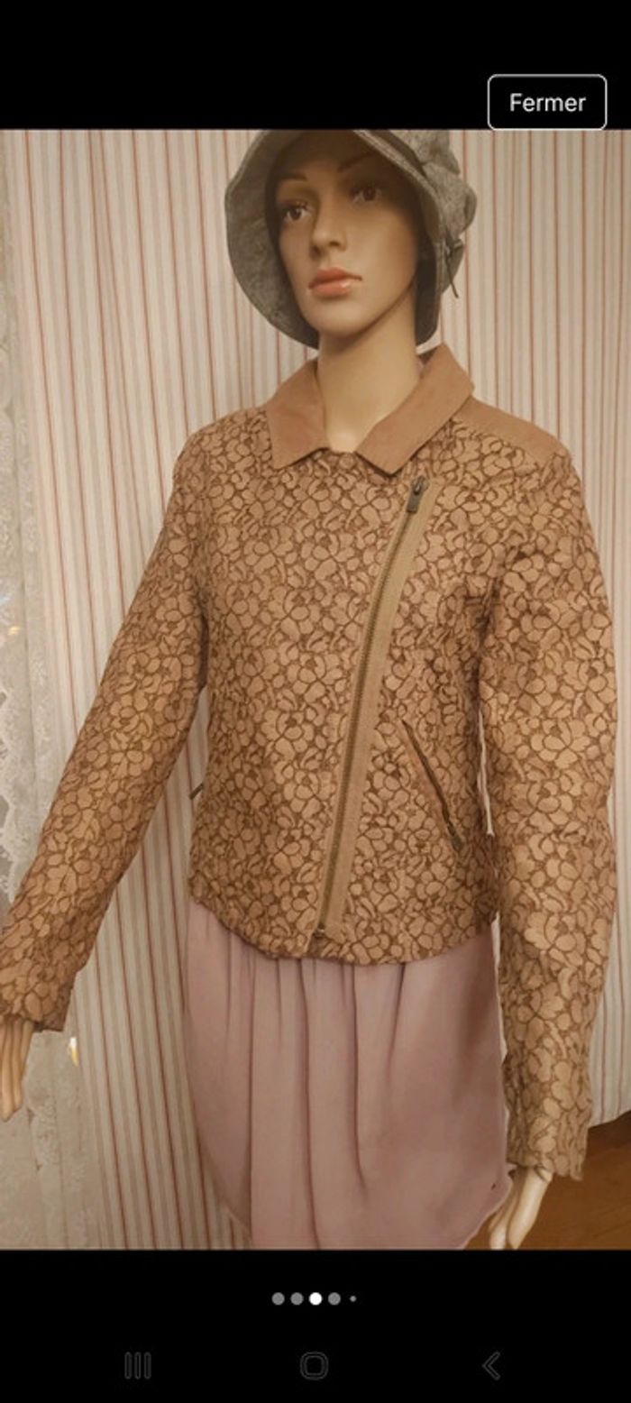 Veste style perfecto IKKS T 38 Lin/coton - photo numéro 2