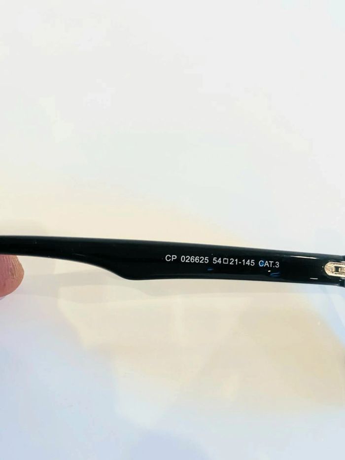 Lunette de soleil homme grise et noire verres bleus miroités uv protection catégorie 3 - photo numéro 7
