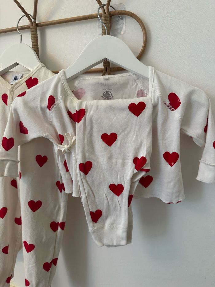 Lot de pyjamas petit bateau collection cœur - photo numéro 4