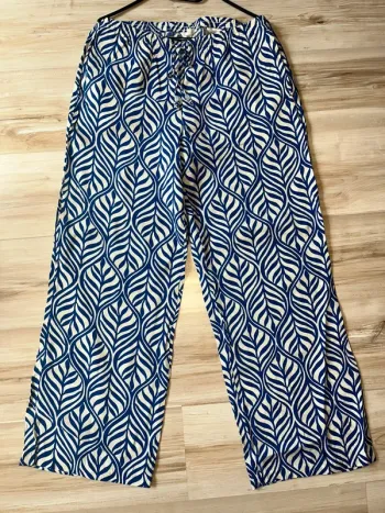 pantalon bleu et blanc h&m