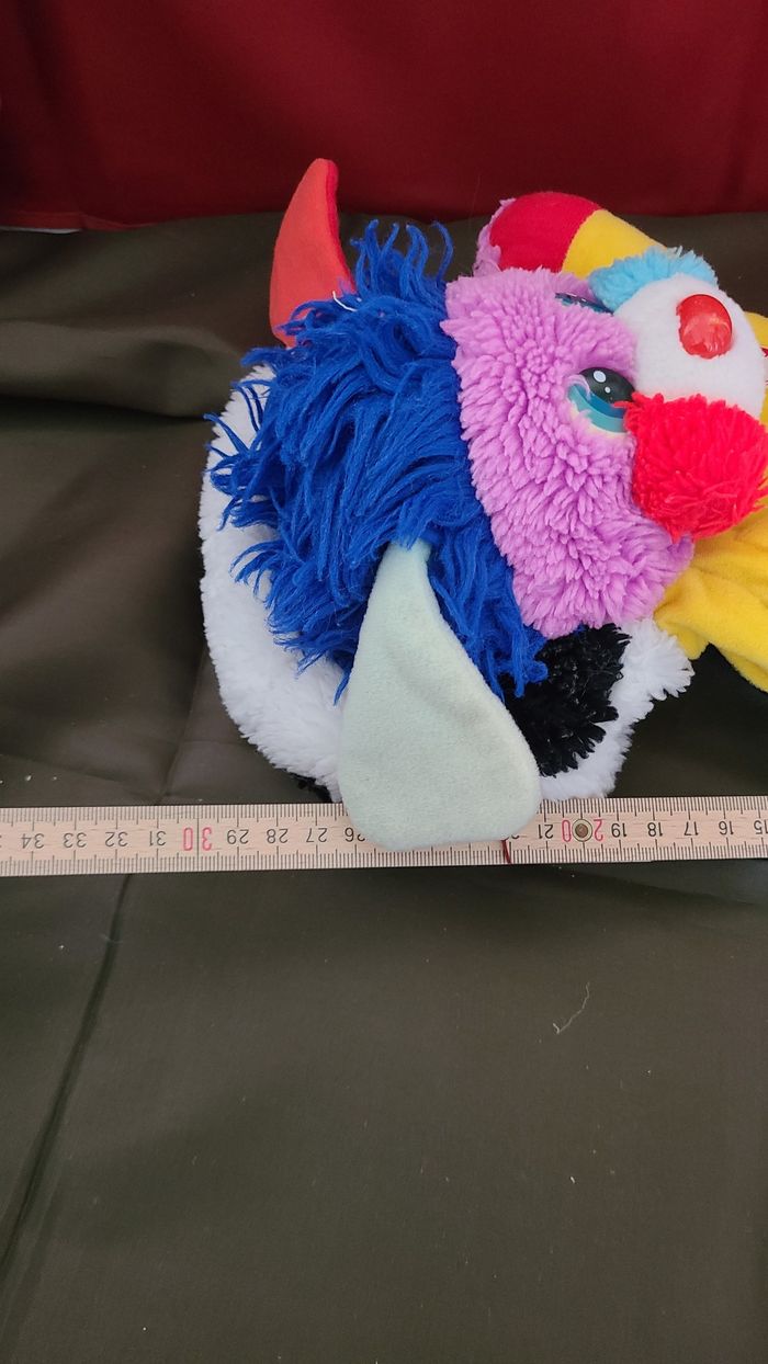 Ancienne Peluche Doudou Popples Sportif Football Transforme Ballon de 1986 - photo numéro 2