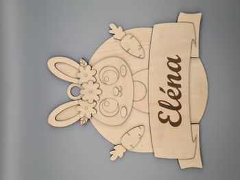 🌸 Plaque de porte enfant – Motif Lapin 🐰 🌸