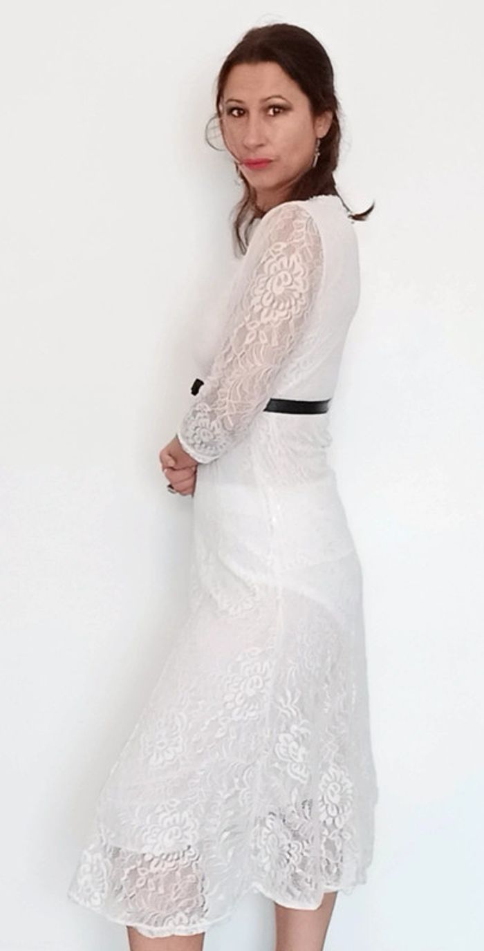 Robe longue dentelle blanche - photo numéro 3