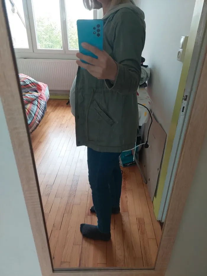Veste à capuche Hollister kaki - photo numéro 4
