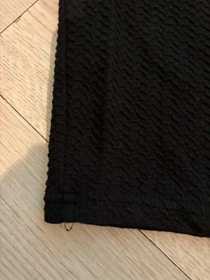 Jupe noire texturée Camaïeu T38 - M - photo numéro 4