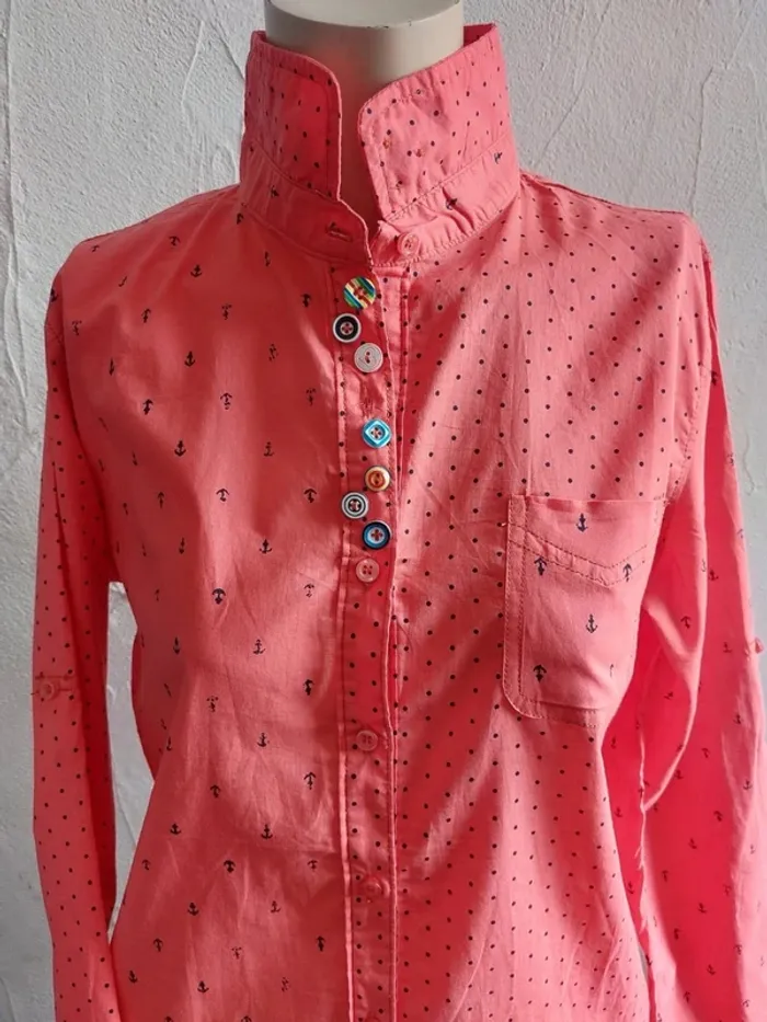 Chemise originale à motifs 100% coton Taille M - photo numéro 2