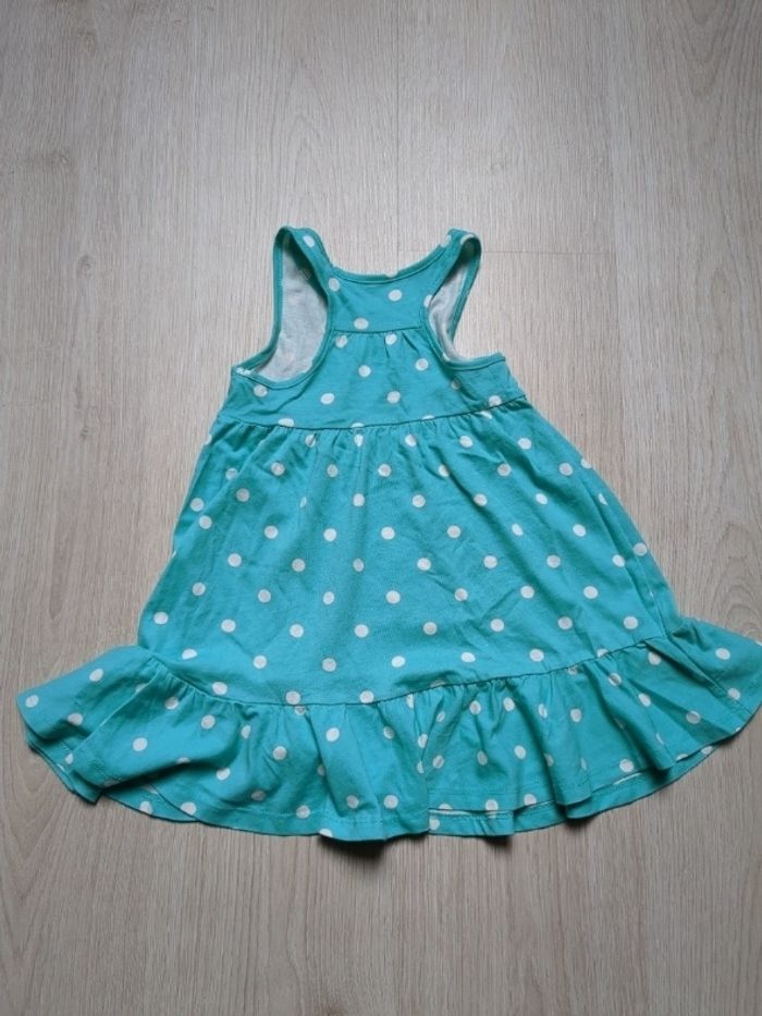 Robe vert turquoise sans manche à pois Palomino 3 ans - photo numéro 2