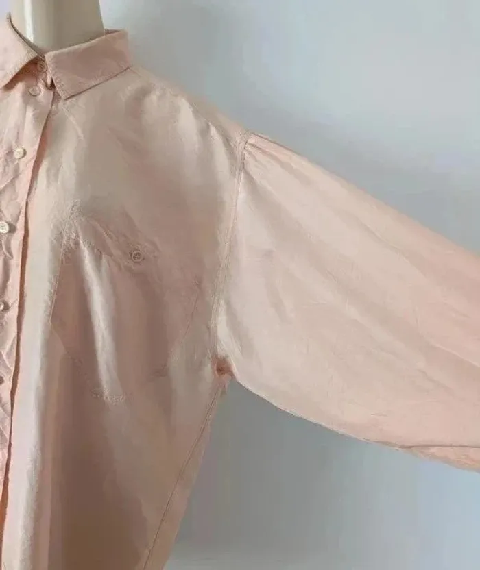 Chemisier vintage oversize 100% soie - Benetton - taille M - photo numéro 4