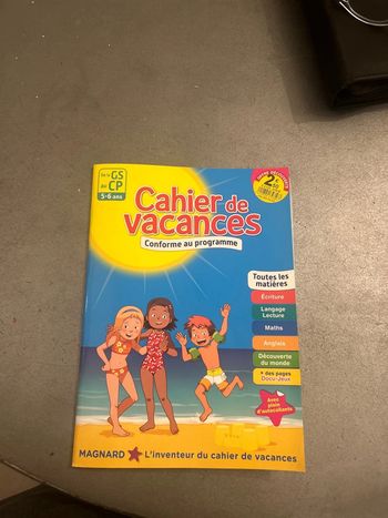 Cahier de vacances de la GS au CP