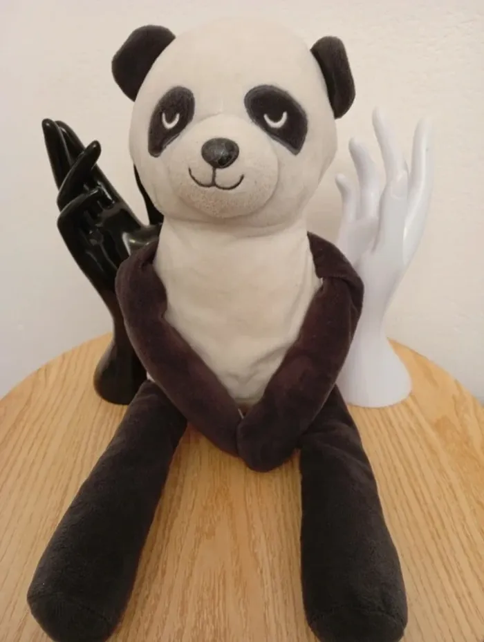 Peluche panda jambes longues mains à scratch - photo numéro 2