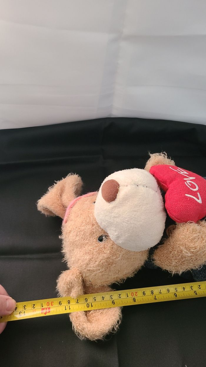 peluche chien coeur love robe accademia - photo numéro 3