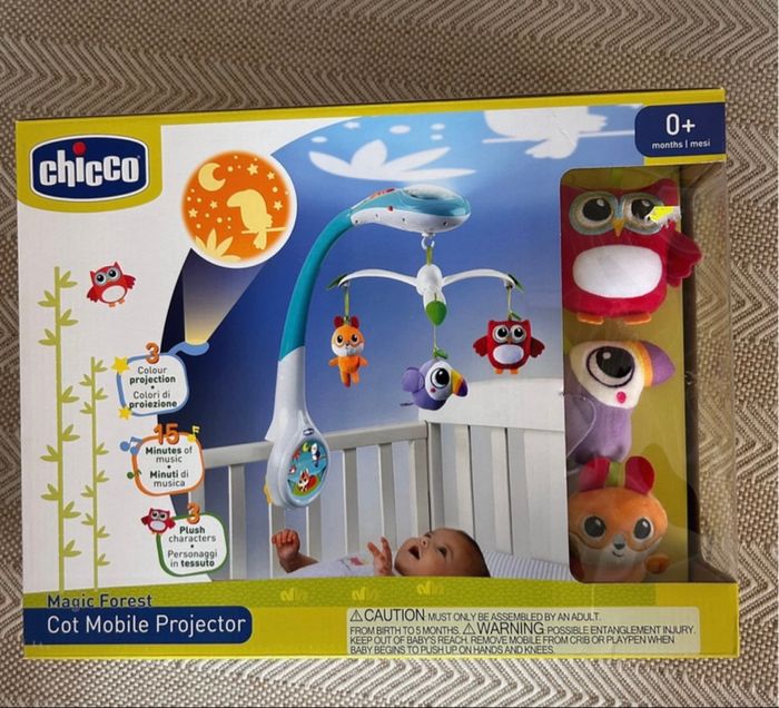 Mobile projecteur Chicco Magique Forêt – Neuf 🌙🌳