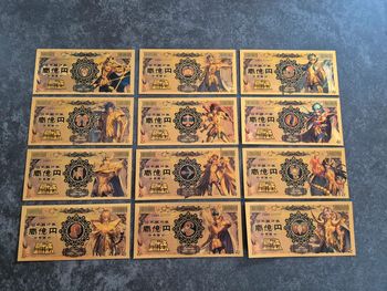 12 Billets OR à collectionner Saint Seiya