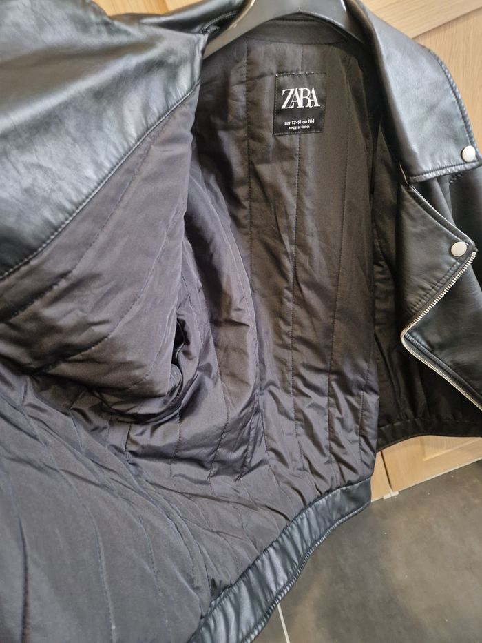 Veste simili cuir Zara T.13/14 ans - photo numéro 3