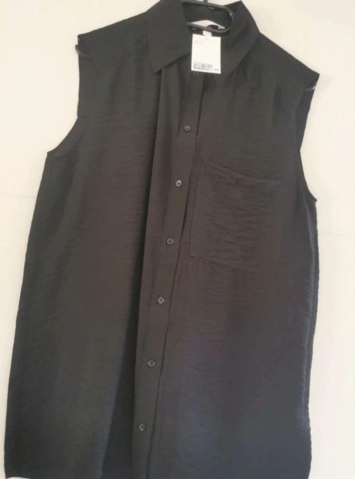 Chemisier noir sans manches neuf H&M T. S