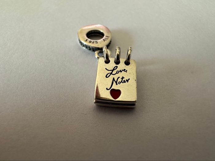 Charm Pandora Argent 925 “Love Notes” – Cœur Rouge – Original - photo numéro 4