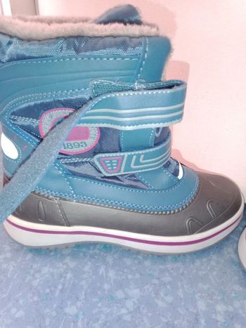 botte hiver bleu clair et gris  pointure 34 neuve