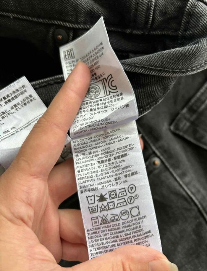 Jean Levi’s 559 homme XL/46 L30 coupe regular straight droit gris anthracite noir 00s y2k vintage - photo numéro 8