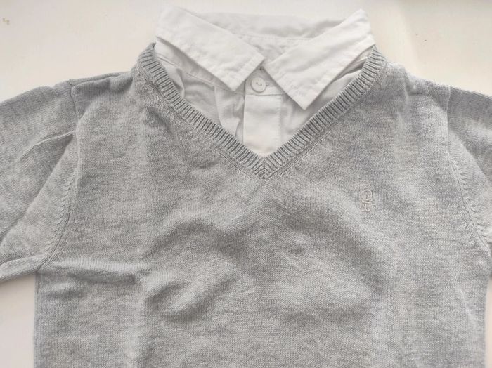 Pull chemise obaibi 12 mois tbe - photo numéro 2
